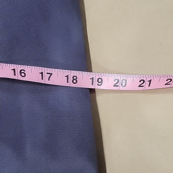 Dooney & Bourke Navy Blue Nylon Domed Satchel, Brown Leather Braided Handles - Picture 16 of 16